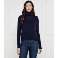 Swetry damskie - POLO RALPH LAUREN Wełniany golf Regular Fit z dodatkiem kaszmiru - miniaturka - grafika 1