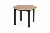 Ławy i stoliki kawowe - ST44M 102x102-142cm stół okrągły rozkładany dąb artisan nogi czarne - miniaturka - grafika 1
