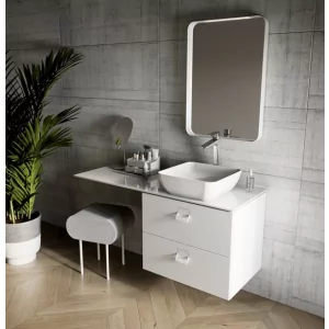 RAVAK X000001566 Lustro łazienkowe STRIP 600x700 białe z oświetleniem - Lustra - miniaturka - grafika 1