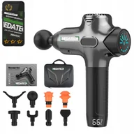 Masażery - Pistolet Do Masażu Z 12 Końcówkami Masażer Wibracyjny Zestaw Czarny Mięśnie - miniaturka - grafika 1