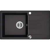 Zlewozmywaki - Laveo Bingo 1-komorowy 44 x 76 cm czarny - miniaturka - grafika 1