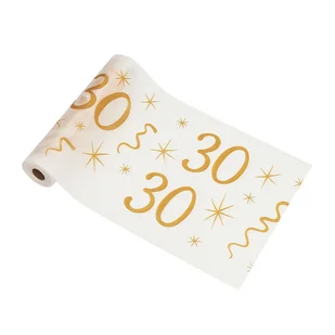 Dekoracja bieżnik na stół z nadrukiem na 30 urodziny - 28 cm x 5 m - 1 szt. - Dekoracje i nakrycia stołu na imprezę Dekoracja bieżnik na stół z nadrukiem na 30 urodziny - 28 cm x 5 m - 1 szt. - Dekoracje i nakrycia stołu na imprezę - miniaturka - grafika 1