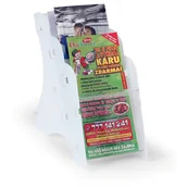 Systemy ekspozycyjne i znaki informacyjne - B2B Partner Plastikowy stojak na ulotki, stołowy, 3x DL, szary 10842 -tm. šedá - miniaturka - grafika 1