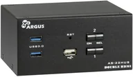 Przełączniki KVM - Inter-Tech AS-22HUS przełącznik KVM Czarny 88887410 - miniaturka - grafika 1