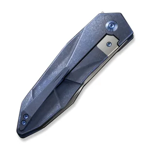 Nóż składany WE Knife Solid Blue Titanium, Polished Bead Blasted CPM 20CV by Gustavo T. Cecchini (WE22028-4) - Noże - miniaturka - grafika 8