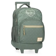 Plecaki - Pepe Jeans Coralie Plecak Compact 2 Wheels Zielony 32x43x21 cm Poliester 28,9L by Joumma Bags, Zielony, Talla única, Kompaktowy plecak 2 koła - miniaturka - grafika 1