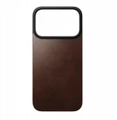 Etui i futerały do telefonów - NOMAD Magnetic Leather Back - nakładka magnetyczna na iPhone 17 Pro kompatybilna z MagSafe, skóra Horween rustic brown - miniaturka - grafika 1