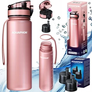 Zestaw AQUAPHOR CITY butelka filtrująca 0,5l pudrowy róż + 3x filtr do wody - Butelki filtrujące Zestaw AQUAPHOR CITY butelka filtrująca 0,5l pudrowy róż + 3x filtr do wody - Butelki filtrujące - miniaturka - grafika 1