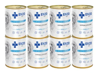 ENZO VET Hypoallergenic dieta hypoallergiczna z indykiem dla psów 8x400g - Mokra karma dla psów - miniaturka - grafika 1