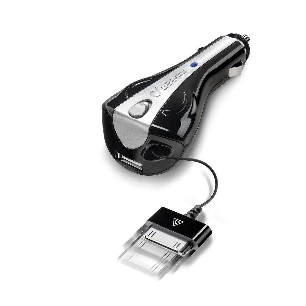 Ładowarka samochodowa CELLULAR LINE CBRARUSBIPHONE1, Micro USB do Apple