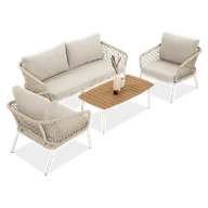 Meble ogrodowe - Zestaw mebli ROMA CAFFE Light Beige - FURRORE - miniaturka - grafika 1