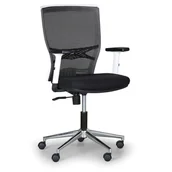 Fotele i krzesła biurowe - B2B Partner Krzesło biurowe HAAG, czarne 8927WB/16-3/1062-1 - miniaturka - grafika 1