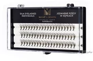 Sztuczne rzęsy i akcesoria - Many Beauty Many Beauty - Many Lashes - Super Black Silk Eyelashes Individual - Jedwabne rzęsy w kępkach - C-7mm - miniaturka - grafika 1