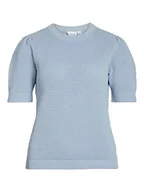 Koszulki i topy damskie - VIDALO O-Neck S/S Knit TOP/SU - NOOS, Kentucky Blue, M - miniaturka - grafika 1