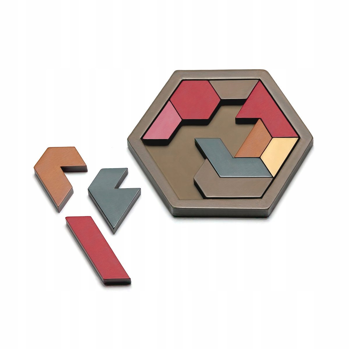 NATUREICH Drewniane Puzzle Geometryczne Dla Dzieci Rozwijające Zdolności