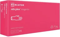 Rękawiczki jednorazowe - Mercator Medical, Rękawice Nitrylowe Nitrylex Magenta, Rozmiar, Xl, 100 Sztuk - miniaturka - grafika 1