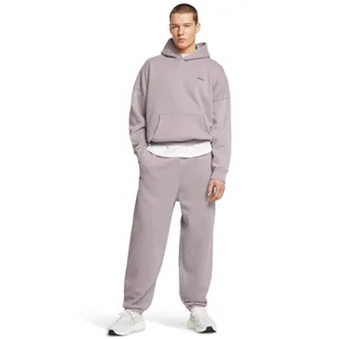 Męskie spodnie dresowe Under Armour UA Icon Hwt Flc Wash Os Pant - beżowe - UNDER ARMOUR - Spodnie sportowe męskie - miniaturka - grafika 1