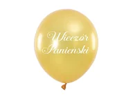 Wieczór panieński i kawalerski - Balony lateksowe z nadrukiem Wieczór panieński - złote - 30 cm - 100 szt. - miniaturka - grafika 1