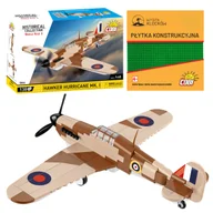 Klocki - Cobi 5866 Samolot Hawker Hurricane Mk.1 HC WW2 138 El.  + PŁYTKA - miniaturka - grafika 1