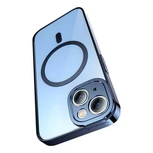 Zestaw ochronny Baseus Glitter przeźroczyste etui magnetyczne i szkło hartowane do iPhone 14 Plus (niebieski) - Etui i futerały do telefonów - miniaturka - grafika 2