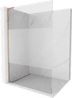 Ścianki i drzwi prysznicowe - Mexen Kioto L ścianka prysznicowa Walk-in 90 x 200 cm, transparent/szron, miedź szczotkowana - 800-090-103-65-35 - miniaturka - grafika 1
