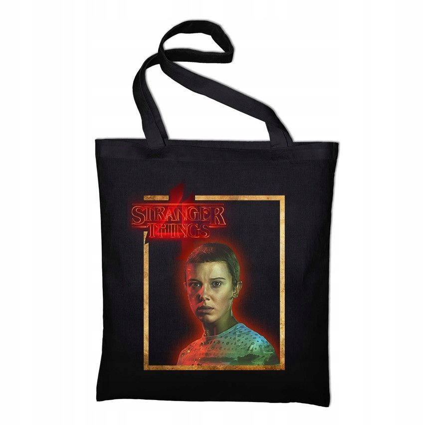 Torba Czarna EKO Bawełniana STRANGER THINGS NASTKA Dla Fana Prezent Wzory
