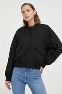 Kurtki damskie - G-Star Raw kurtka bomber damski kolor czarny przejściowa - miniaturka - grafika 1