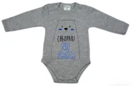 Body dla niemowląt - Body niemowlęce CHŁOPAKI NIE PŁACZĄ szary melanż 68 - miniaturka - grafika 1