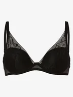 Biustonosze - Passionata - Damski biustonosz z fiszbinami wyściełany, czarny - miniaturka - grafika 1