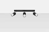 Lampy sufitowe - Sollux Lighting Plafon NERO 3 czarny/chrom - miniaturka - grafika 1