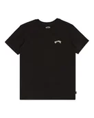 Koszulki i topy damskie - Billabong Top z dzianiny z krótkim rękawem Arch Crew SS Kids Black M - miniaturka - grafika 1