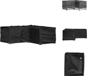 Pokrowce na meble ogrodowe - vidaXL Pokrowiec na meble ogrodowe w kształcie litery L 12 oczek 185x185x70 cm - Pokrowce ochronne na meble ogrodowe - miniaturka - grafika 1