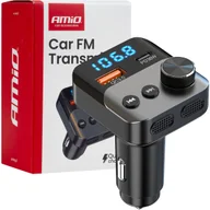 Transmitery FM - Transmiter samochodowy fm 1×usb-a 1×usb-c 12v 24v amio-04647 - miniaturka - grafika 1