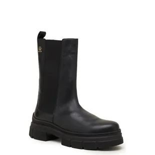 Tommy Hilfiger Skórzane sztyblety - Botki damskie - miniaturka - grafika 1