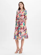 Sukienki - More & More Damska sukienka na co dzień Kobiety Bawełna różowy|wielokolorowy wzorzysty, 36 - miniaturka - grafika 1