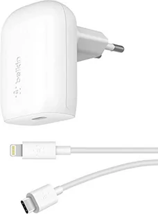 Belkin Ładowarka sieciowa Boost USB-C PD 3.0 PPS MFi 30W + kabel Lightning 1m, biała - Ładowarki do telefonów - miniaturka - grafika 1