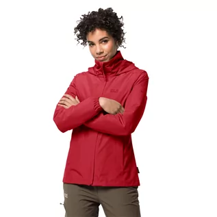 Kurtki damskie - Kurtka przeciwdeszczowa damska STORMY POINT JACKET W bright scarlet - S - grafika 1