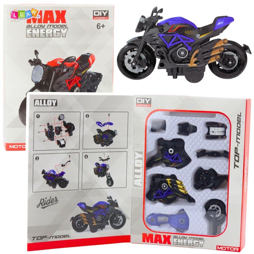 Motocykl do skręcania metalowy 1:14