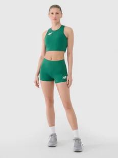 4F Legginsy krótkie treningowe damskie - zielone L - Spodenki damskie 4F Legginsy krótkie treningowe damskie - zielone L - Spodenki damskie - miniaturka - grafika 1
