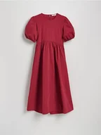 Sukienki - Reserved - Sukienka z wycięciem na plecach - bordowy - miniaturka - grafika 1