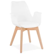 Krzesła - Kokoon Design Krzesło Design Alcapone białe AC02710WHNA - miniaturka - grafika 1