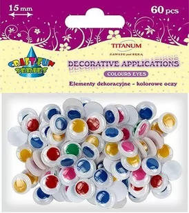 Titanum Oczka ruchome kolorowe 15mm - Zabawki kreatywne - miniaturka - grafika 1