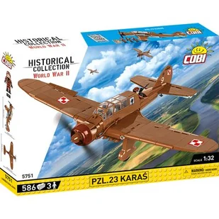 COBI 5751 Historical Collection WWII Samolot PZL.23 Karaś 586 klocków - Klocki - miniaturka - grafika 1