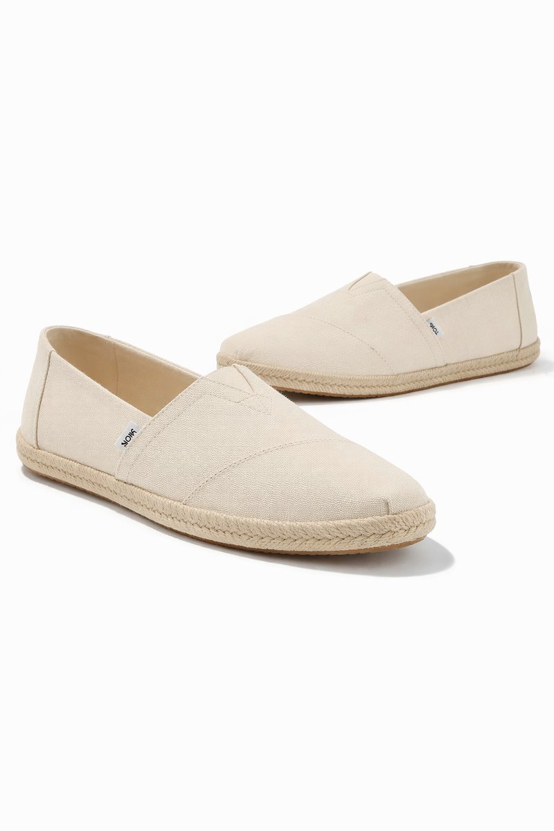 TOMS ESPADRYLE DAMSKIE ECRU KLASYCZNE PŁASKIE 37,5 2I4A