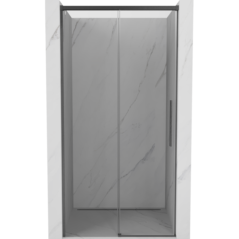 Mexen Rox drzwi prysznicowe rozsuwane 135 cm, transparent, gun gray szczotkowany - 8C2-135-000-66-00