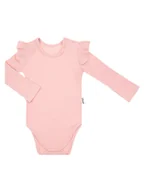 Body dla niemowląt - Dziewczęce body długi rękaw beżowe Nicol,r.86 - miniaturka - grafika 1