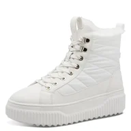 Śniegowce damskie - Tamaris Damskie buty zimowe Wl Lace Boot 1-26277-45, biały, 39 EU - miniaturka - grafika 1