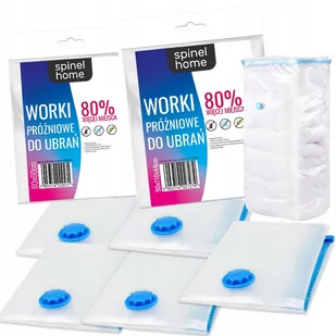 Zestaw Worki Próżniowe (1X Worek Cube Box 90X110X44Cm + 5X 80X60Cm) - Pokrowce na ubrania - miniaturka - grafika 1