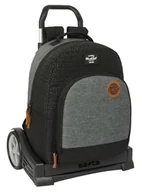Plecaki szkolne i tornistry - Safta BLACKFIT8 OLD SCHOOL plecak szkolny, ergonomiczny tył, z edycją walizki na kółkach, idealny dla dzieci w różnym wieku, wygodny i wszechstronny, jakość i wytrzymałość, 32 x 15 x, czarny i szary, - miniaturka - grafika 1