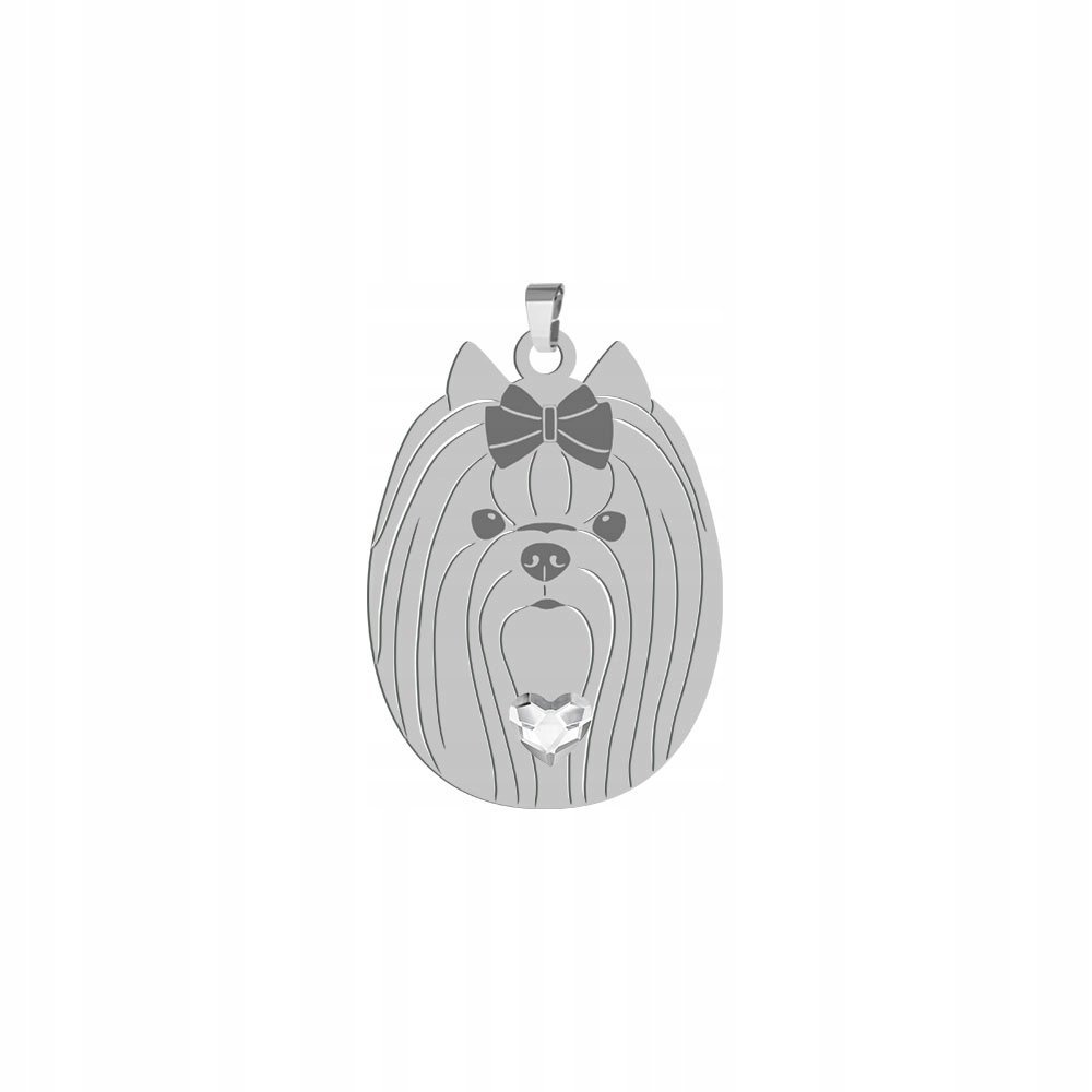 Zawieszka Srebrna Yorkshire Terrier 925 Biżuteria Prezent GRAWER GRATIS